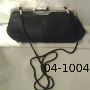 Kate Landry Satin Metal frame Clutch Purse Handbag